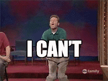 Ryan Stiles collapsing on Whose Line is it Anyway stage saying “I can’t”