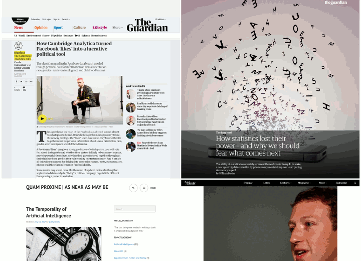 A GIF of screenshots, arranged in a grid and two per row, scrolls upwards.