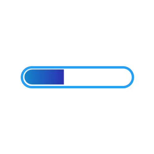 A blue gradient progress bar animation