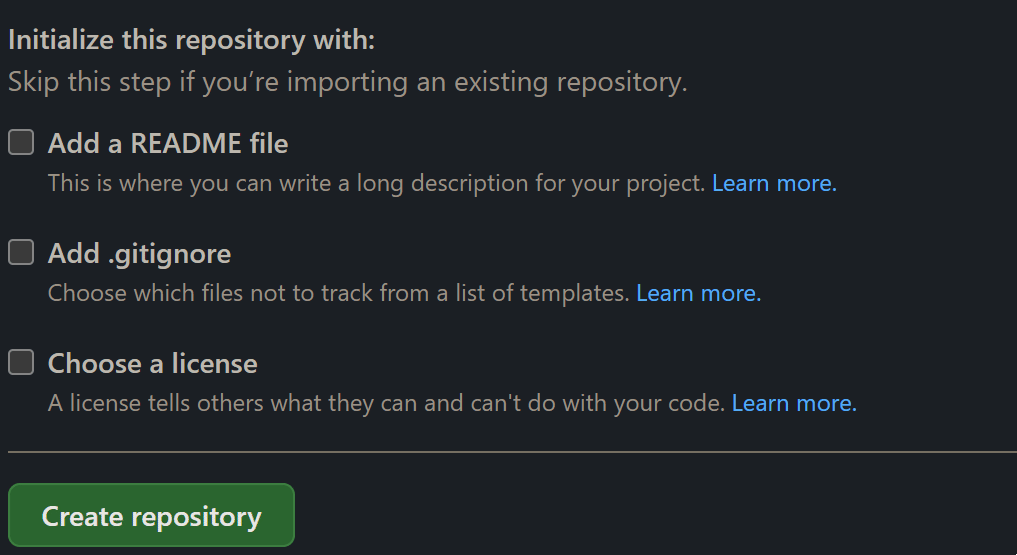 Add a Unity .gitignore file before creating the repo