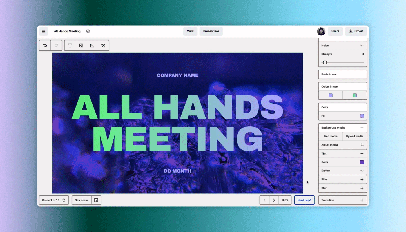 A GIF showing the way someone can easily manipulate images in Projector.