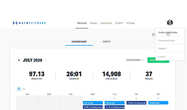 connect runkeeper to garmin