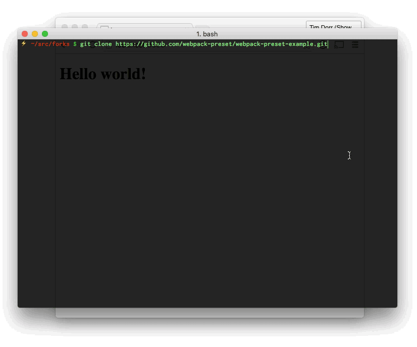 pack Preset v0.1.0. Zero config webpackpowered developer… by Tim
