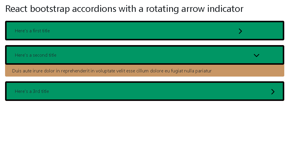 Add a rotating arrow to your ReactBootstrap Accordion by Looi Yih