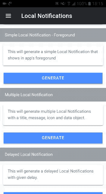 Multiple Local notification at once — Ionic 5 Capacitor Android app