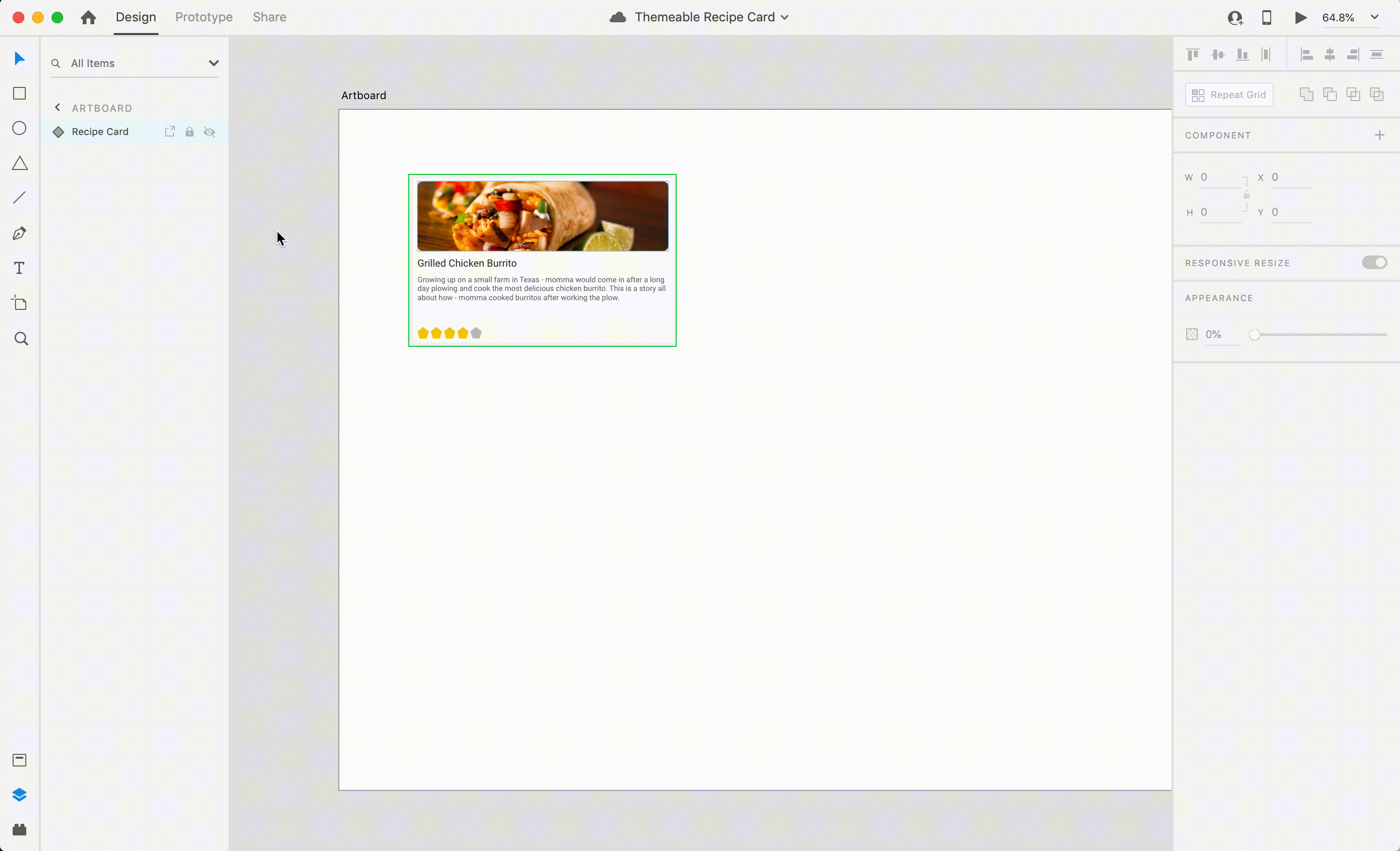 Using our Figma Themeable Component.