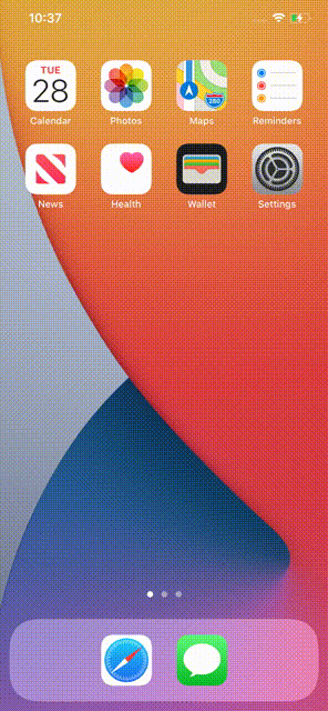 Edit Home screen to add your widget. All widgets listed in your bundle are displayed