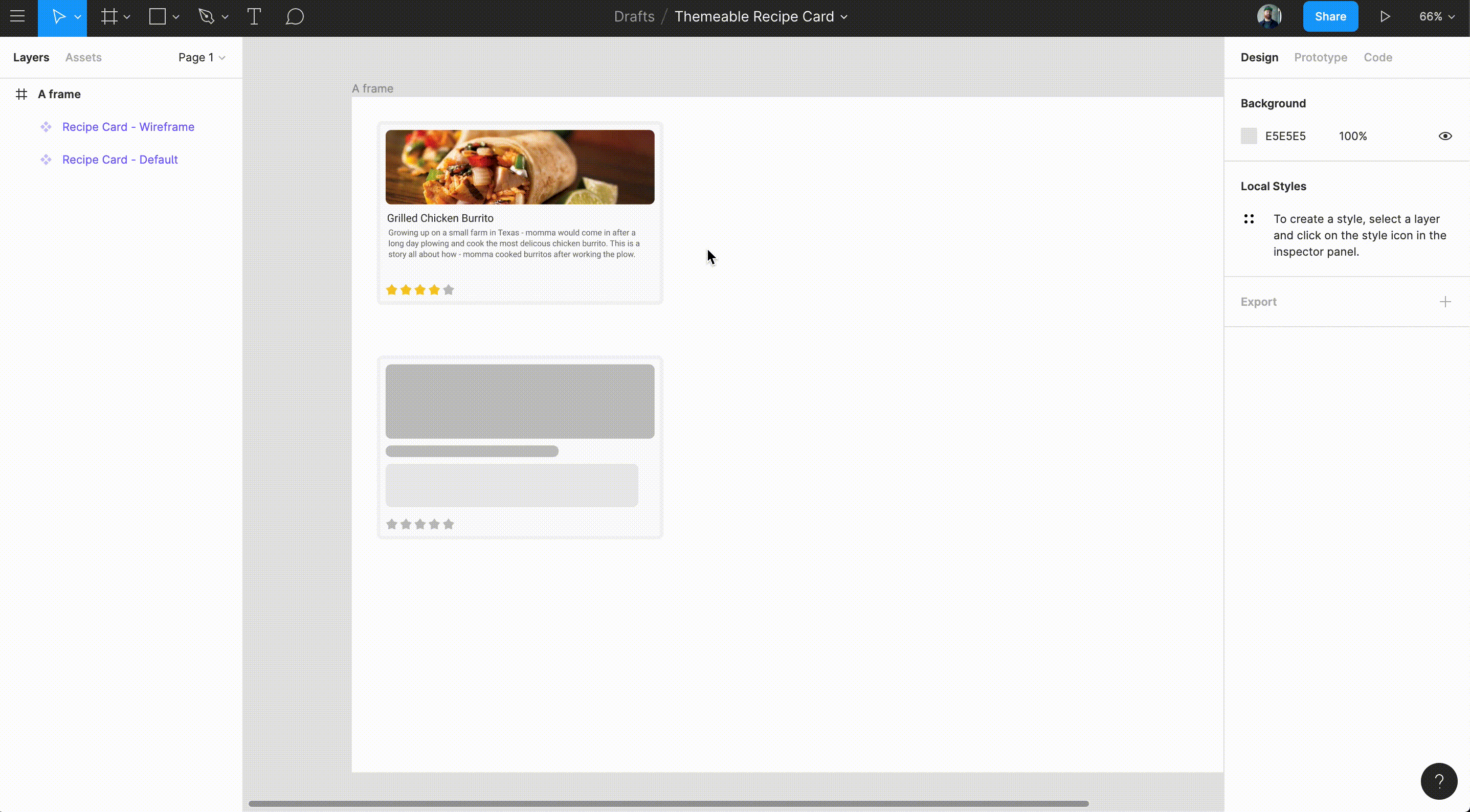 Creating a Figma Master component