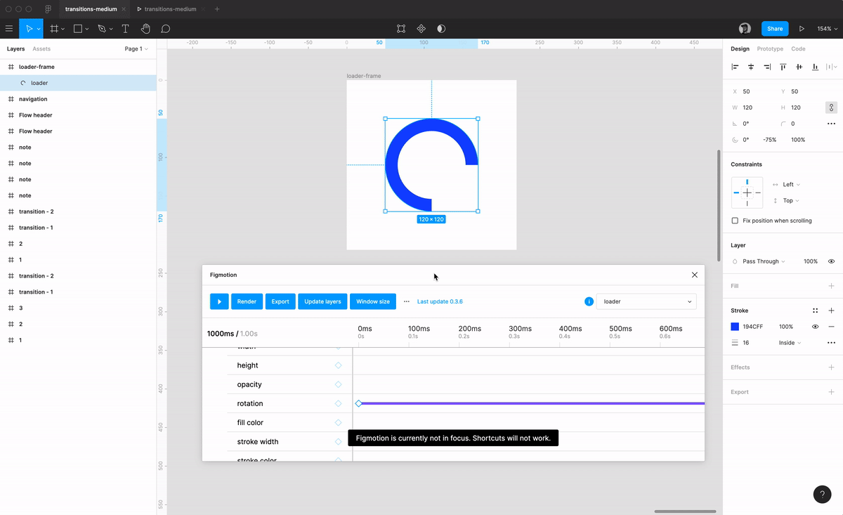 An example of how Figmotion works in Figma