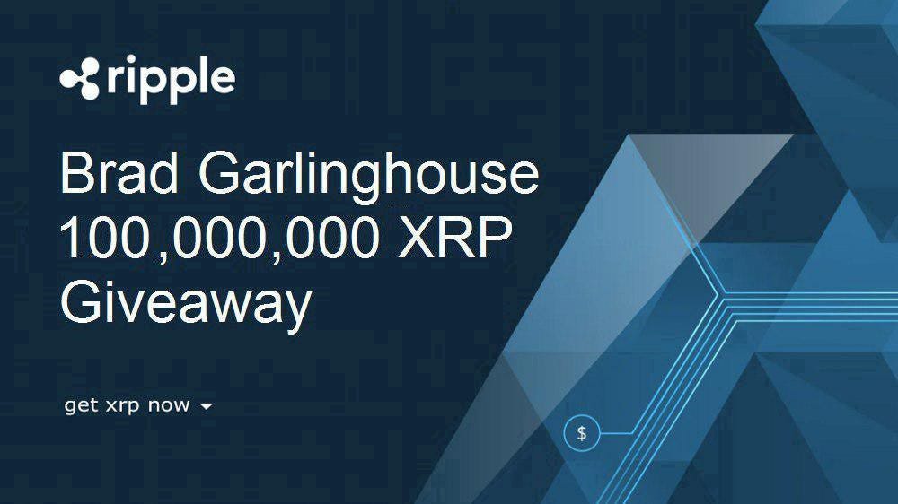 Breaking News 100 000 000 Xrp Giveaway Brad Garlinghouse