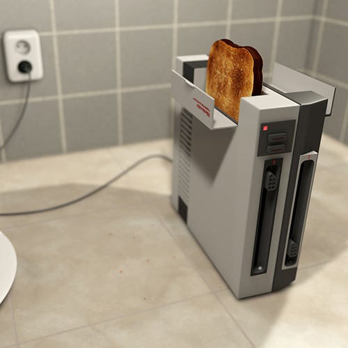 Nintoaster The Nintendo Toaster Made from Our Favorite Childhood Game Console by Left side of