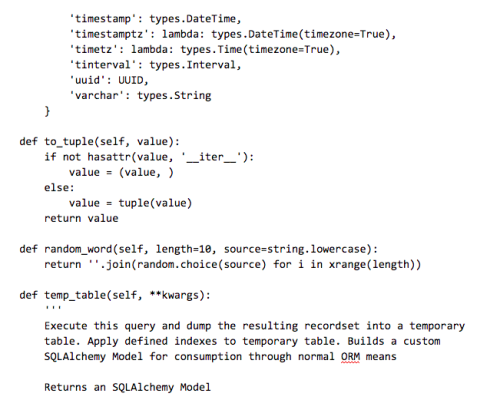 Using Temporary Tables In Postgresql With Sqlalchemy By Granular Engineering Granular Engineering Medium