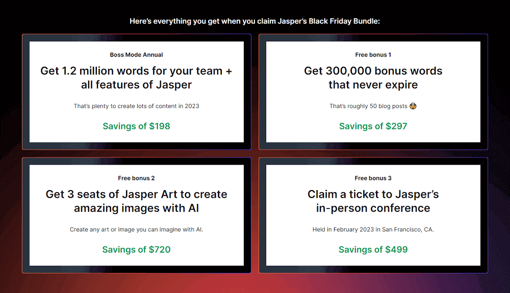 Jasper Black Friday Deals 2022. Jasper Black Friday Deals. New Lower