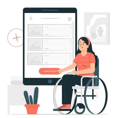 Person sitting on a wheelchair accessing a phone symbolizing accessibility friendliness