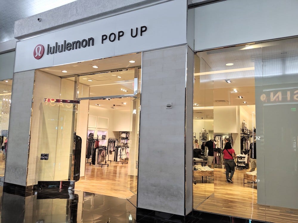 lululemon pop up store