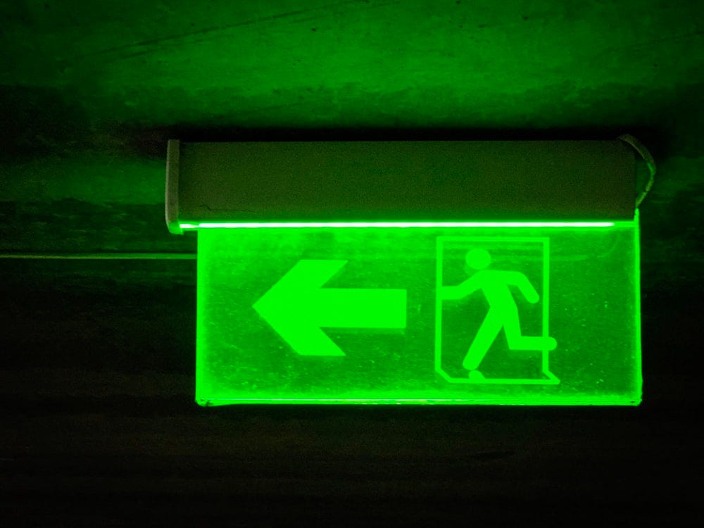 emergency exit signs