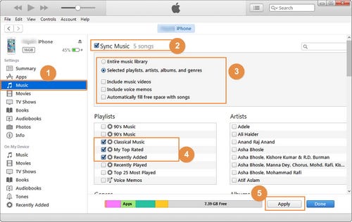 sync amazon music to apple watch