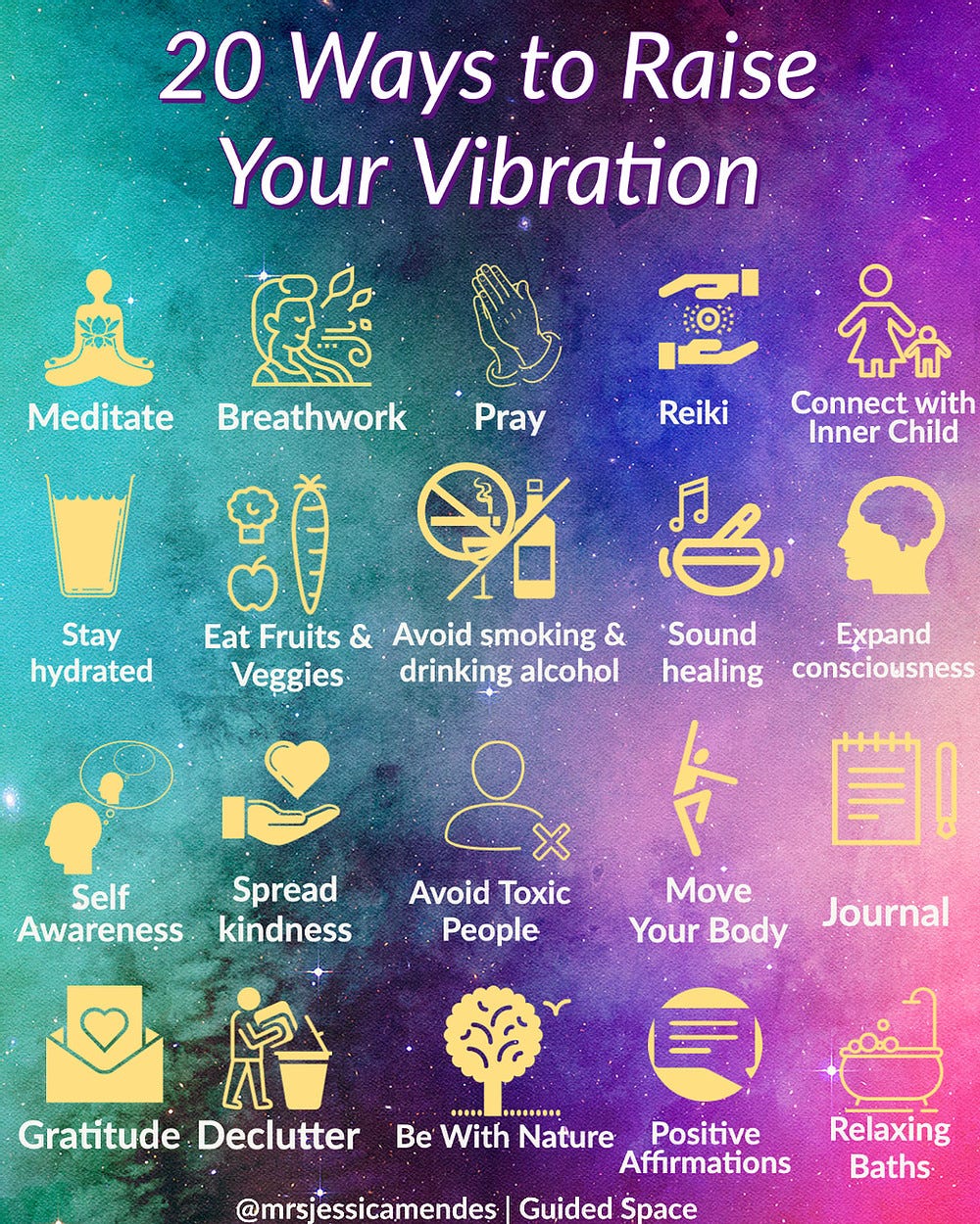 20 Ways to Raise Your Vibration. In 2016, I had a spiritual awakening… | by  Jessica Mendes | Medium