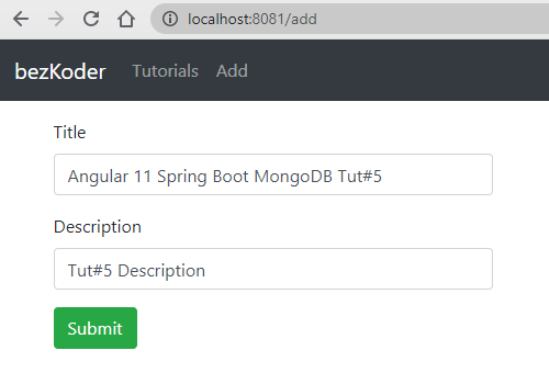 angular spring boot mongodb