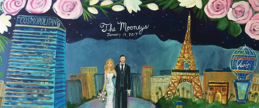 How Do Be A Custom Wedding Painter And Illustrator By Angelique Medium