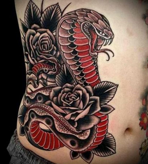 43 Tatouages Mythiques De Serpents Noir Et Gris Et Couleur
