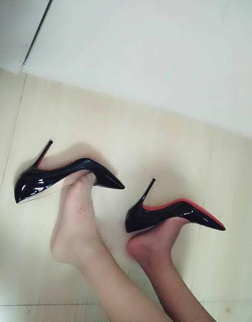 woman wearing heels