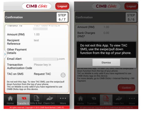 Card not present online cimb