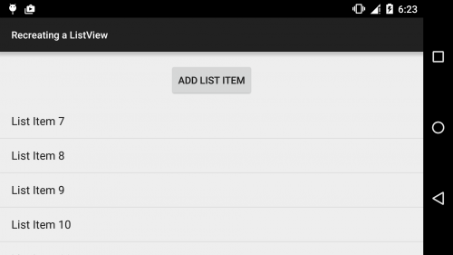 Android - Recreating a ListView - Landscape