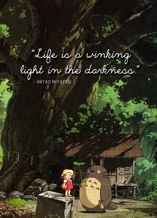My Neighbor Totoro Quotes Quote: A Winking Light — My Neighbor Totoro | By Hanan A.s. | The Doodeh  Life | Medium