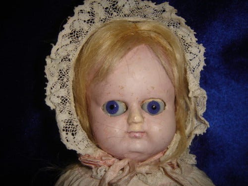 blinking baby doll