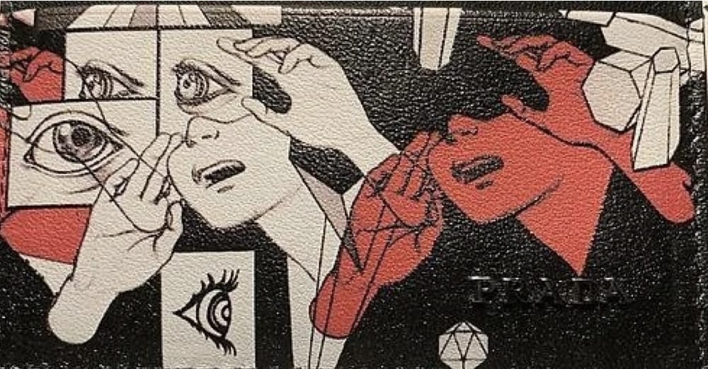 prada comic card holder