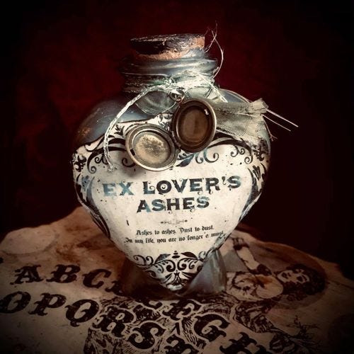 OOAK Gothic Halloween Christmas Apothecary with Locket Charm