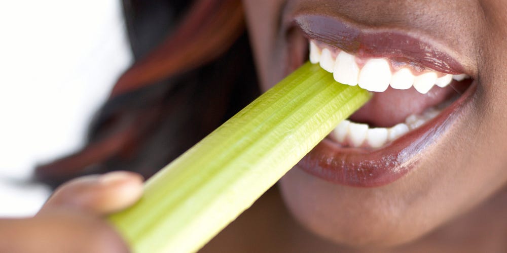 Biting inside of cheek while eating