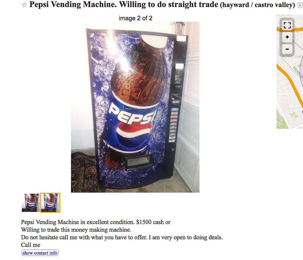 The Weirdest Things for Sale on Craigslist in the Bay Area This Week