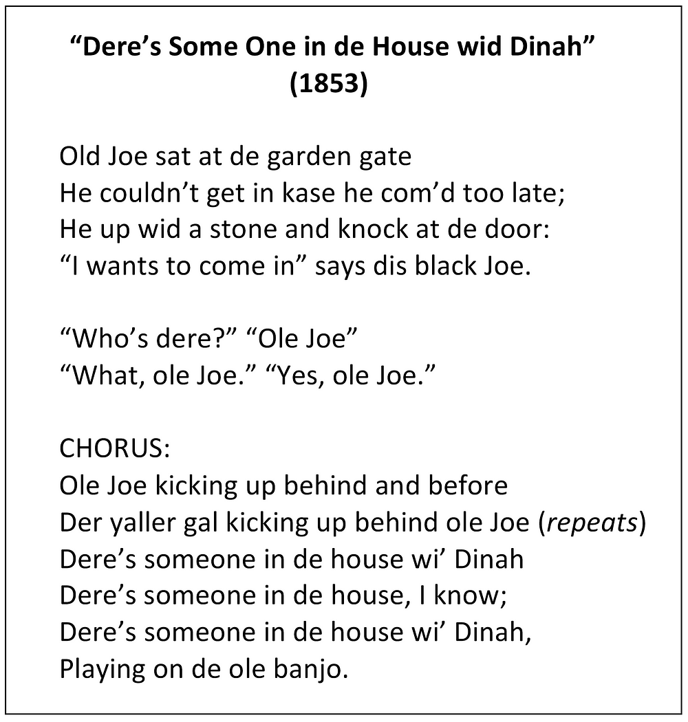 Dinah Put Down Your Horn Blackface Minstrel Songs Don T Belong In Music Class By Dr Katya Ermolaeva Gen