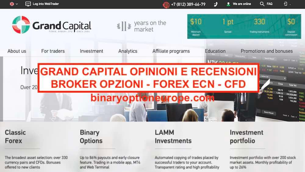 Grand Capital Option — keuntungan hingga 86% dengan deposit dari $10