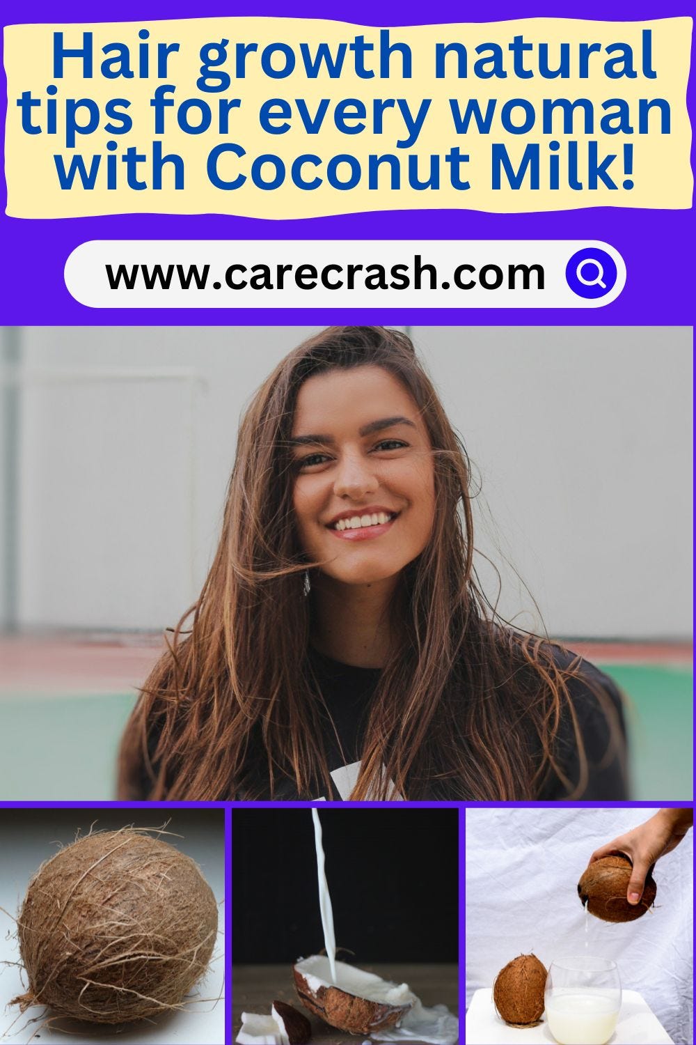 Hair growth natural tips for every woman with Coconut Milk! Vid Amp