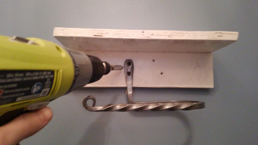 Rustic TP Holder Shelf DIY Tutorial from Functional Rustic by