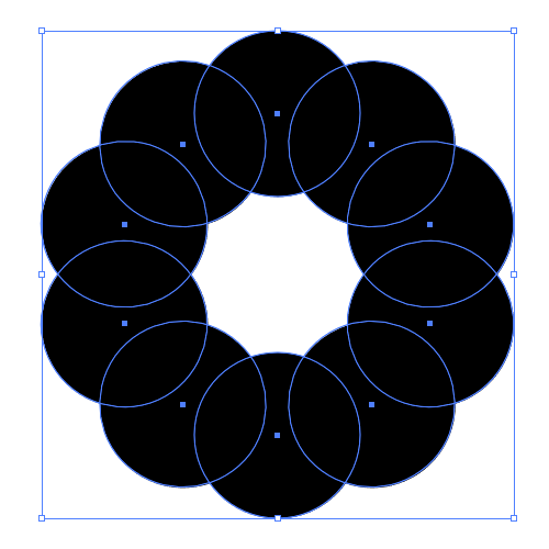 How to make a 5 circles shape in illustrator by PierreLouis Anceau