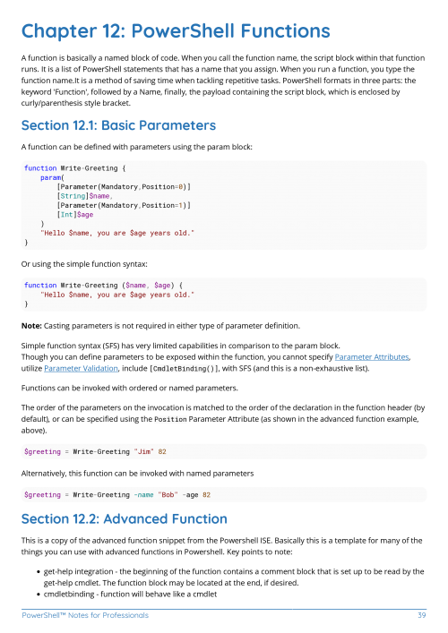 Ebook PowerShell™ Notes for Professionals book by Easyread