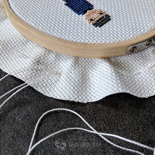 How To — Finish a Cross Stitch in an Embroidery Hoop by Kate Anderson