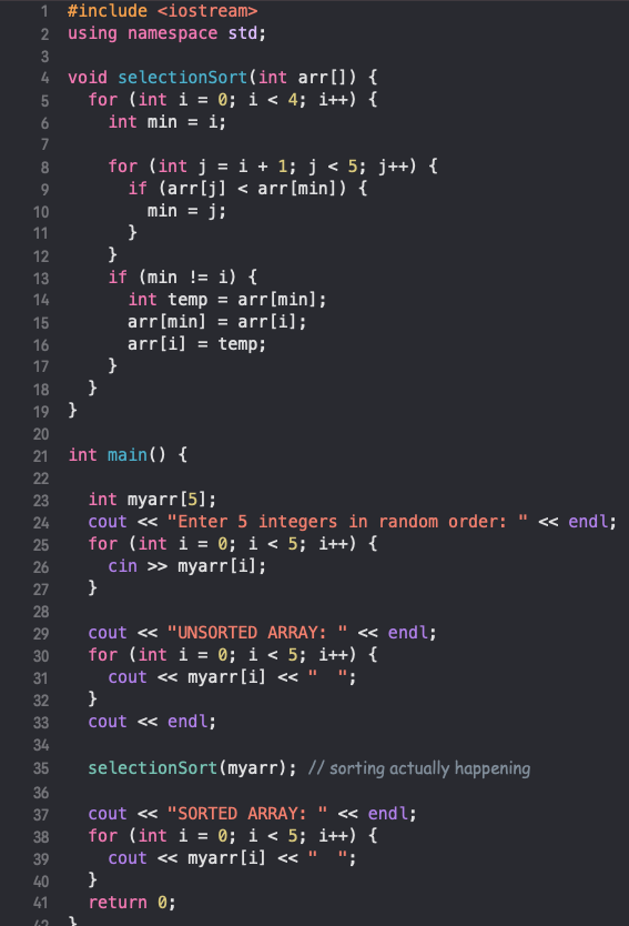 Selection Sort Algorithm. Line by Line Selection Sort Algorithm… | by ...