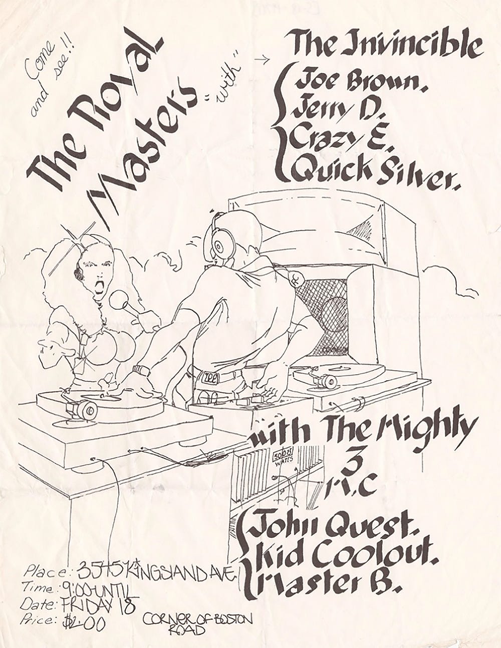 These handmade flyers from the earliest days of hip-hop advertise parties with rap’s biggest ...