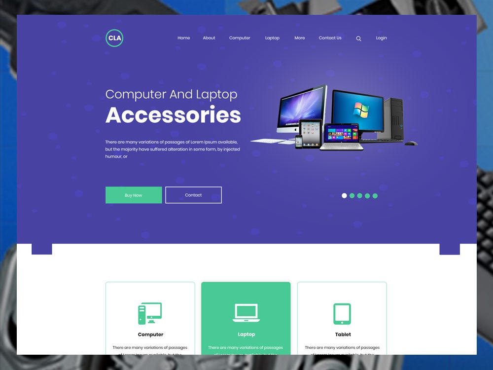 Download Cla Computer Accessories Psd Template By Html Design Free Html Template Medium PSD Mockup Templates