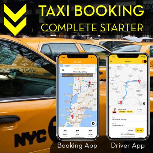 Taxi Booking app and Driver app complete starter kit (Ionic 4 