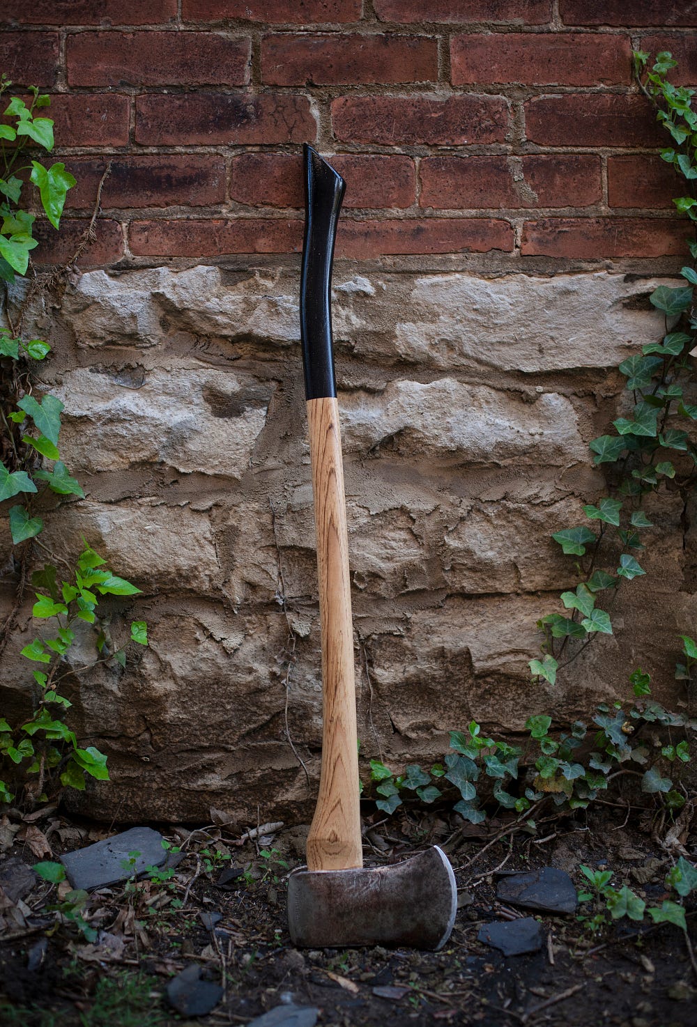 An American felling axe, restored by the author.