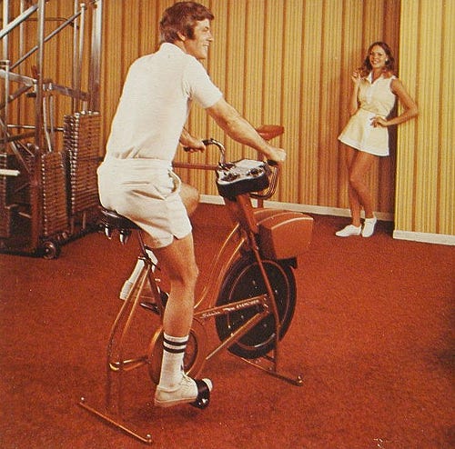 retro exercise bike