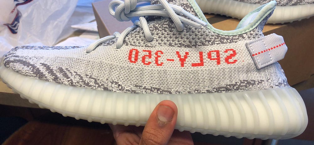 yeezy blue tint real
