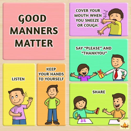 Importance of good manners essay image