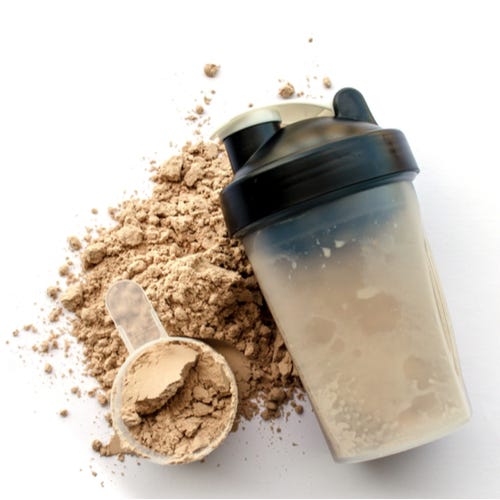 Protein powder and shake.
